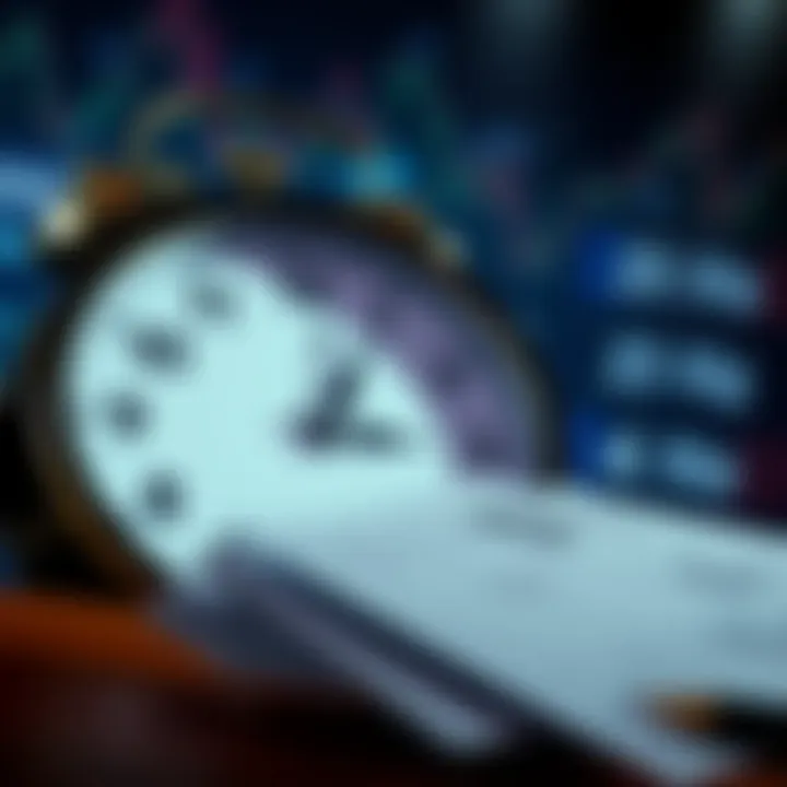 1099 DA Document Release Countdown A clock showing the time approaching midnight with 1099 DA documents in the foreground, symbolizing anticipation for their release.