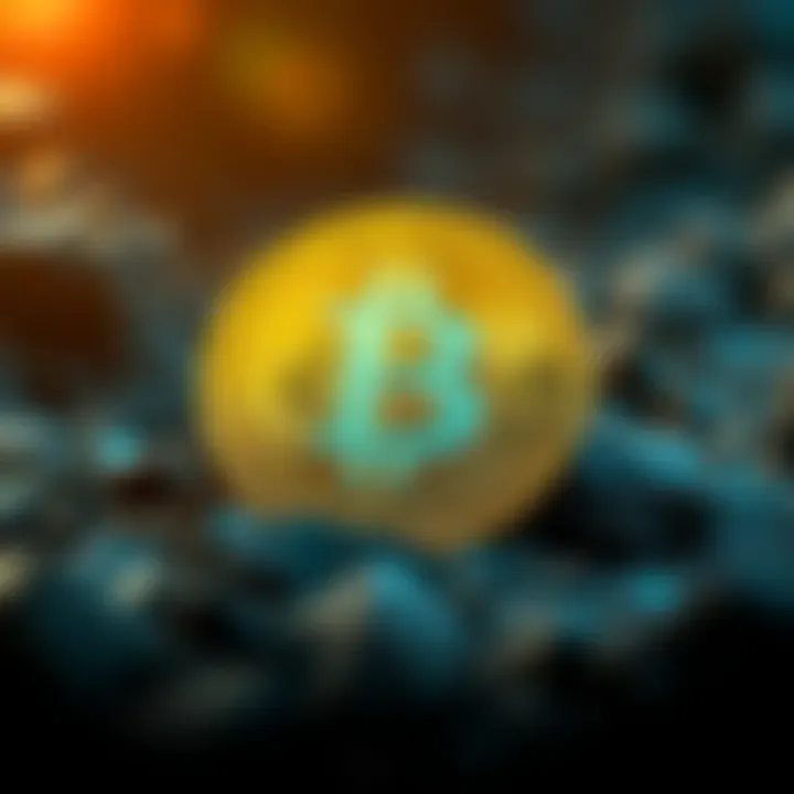 Bitcoin logo with a mining symbol representing the milestone of 20 million bitcoins mined
