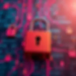 Illustration of 24-bit cryptography A visual representation of a 24-bit cryptographic system with digital locks and binary code