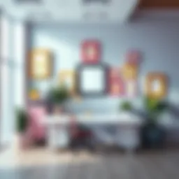 3D Desk and Wall Frames Colorful 3D desk and wall frames displayed in a stylish office setting, enhancing the decor with a modern touch