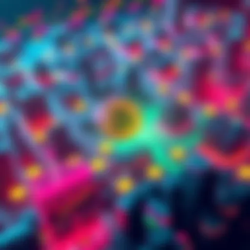 A visualization of Bitcoin trading as a 3D battlefield with dynamic order books and whale trades in action