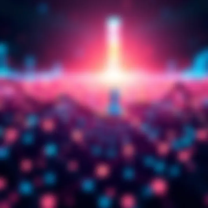 A visual representation of 8lends linking DeFi yields to real-world lending, showing digital and financial connections.