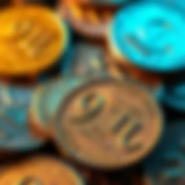 A close-up of recovered coins linked to the 9/11 WTC tragedy, showcasing their designs and details.