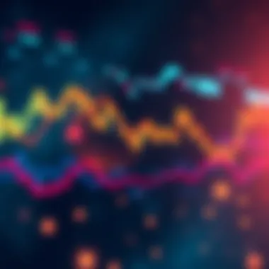Visual representation of CRO cryptocurrency market trends with arrows indicating fluctuations and investor sentiment.