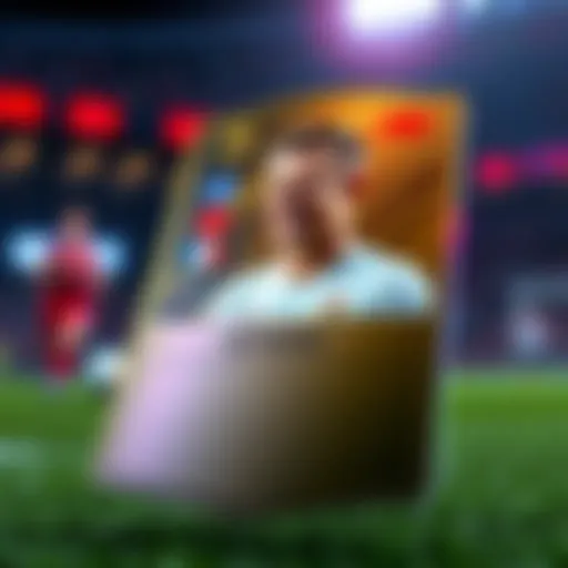 A rated football card Close-up of a shiny A rated football card featuring a player from the 2. Bundesliga