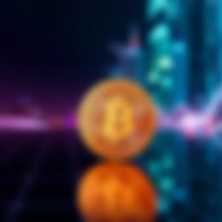 Abu Dhabi's wealth fund logo alongside a Bitcoin symbol, representing the increase in investment in a Bitcoin ETF.