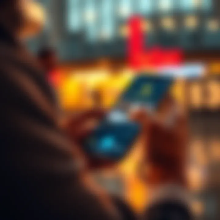 A person using a mobile device to accept Monero payments with a digital wallet app