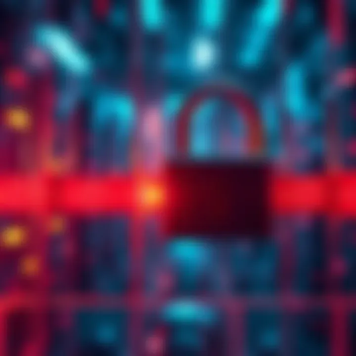 A visual representation of digital barriers and locks symbolizing access control issues.