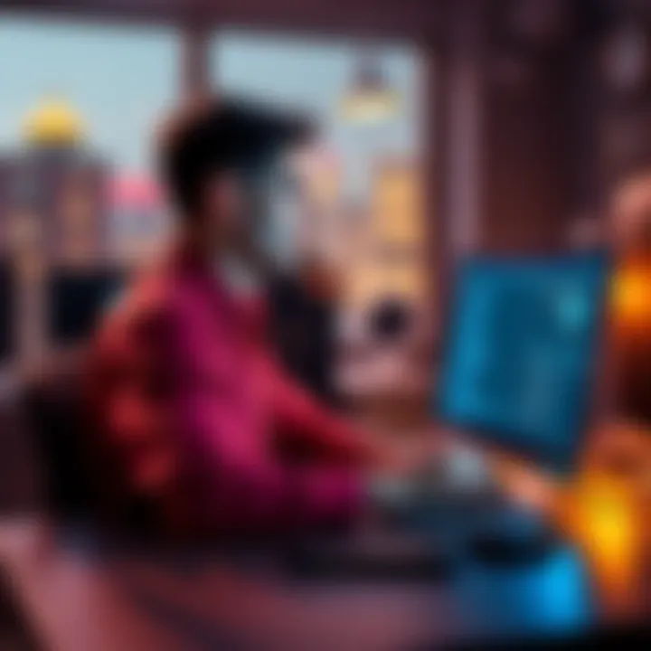 Person sitting at a desk, looking at a computer screen displaying crypto wallet information, with a thoughtful expression.