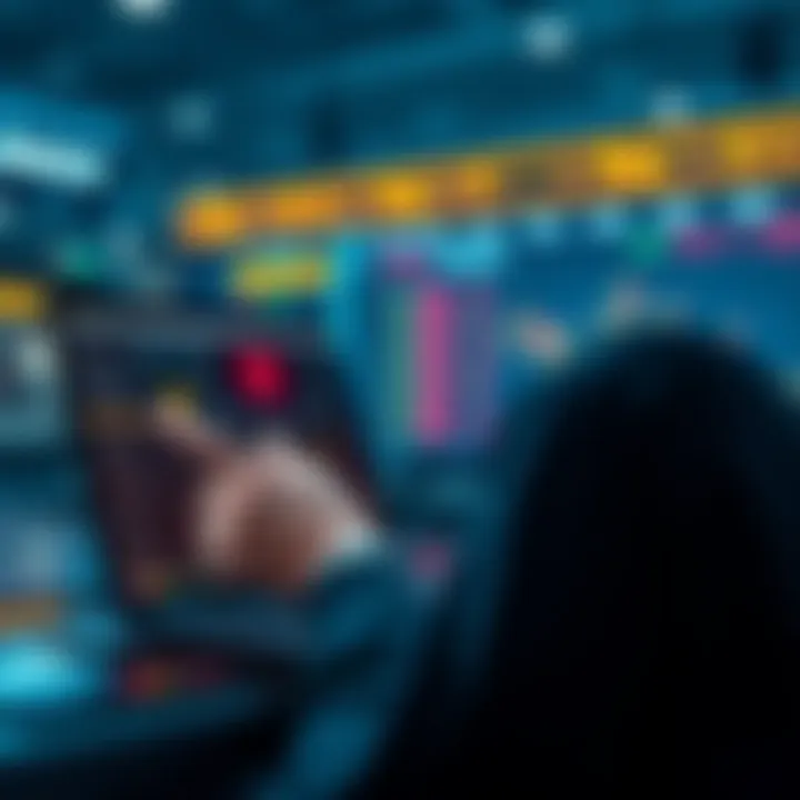 A person using a laptop to access a cryptocurrency exchange without a biometric passkey, showcasing alternative login methods.