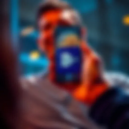 Accessing Bitcoin Investments Person holding a smartphone with a Bitcoin wallet app open, looking relieved after recovering funds