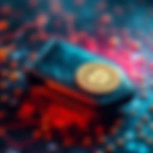 A graphic showing a digital wallet with USDT and USDC logos, indicating a wrong transfer between the two currencies.