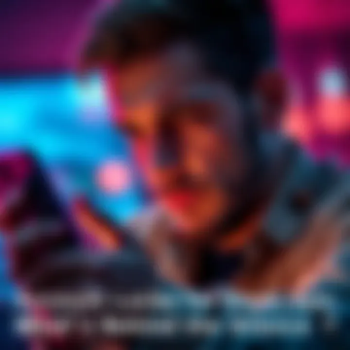 A concerned individual staring at a smartphone with a worried expression, symbolizing account issues and lack of communication from support services.