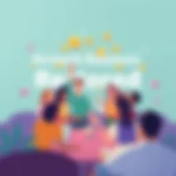 An illustration showing a happy community celebrating the restoration of account balances, with symbols of finance and partnership, such as coins and shaking hands.