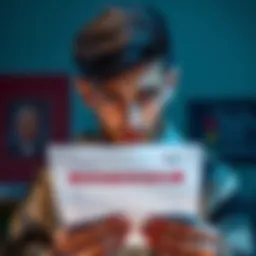Individual looking worried while holding a rejection letter regarding their bank account