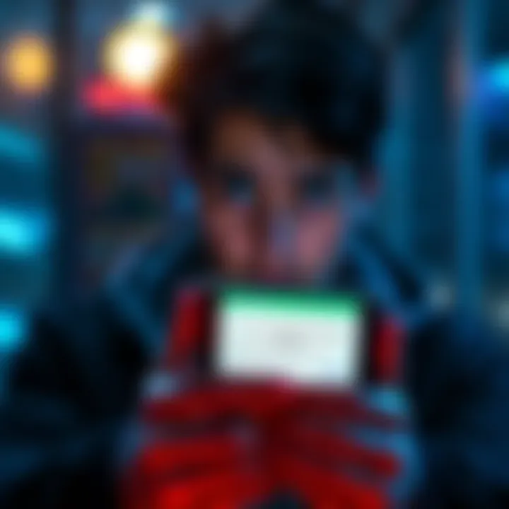 A person looking worried while holding a phone, showing an error message about fund transfer denial.