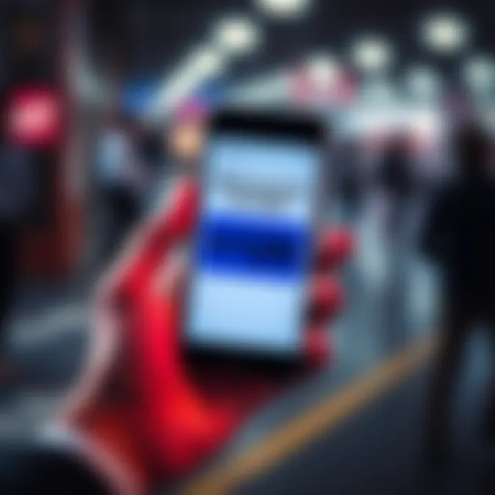 A person holding a smartphone displaying a message about selling an account for $120 via PayPal