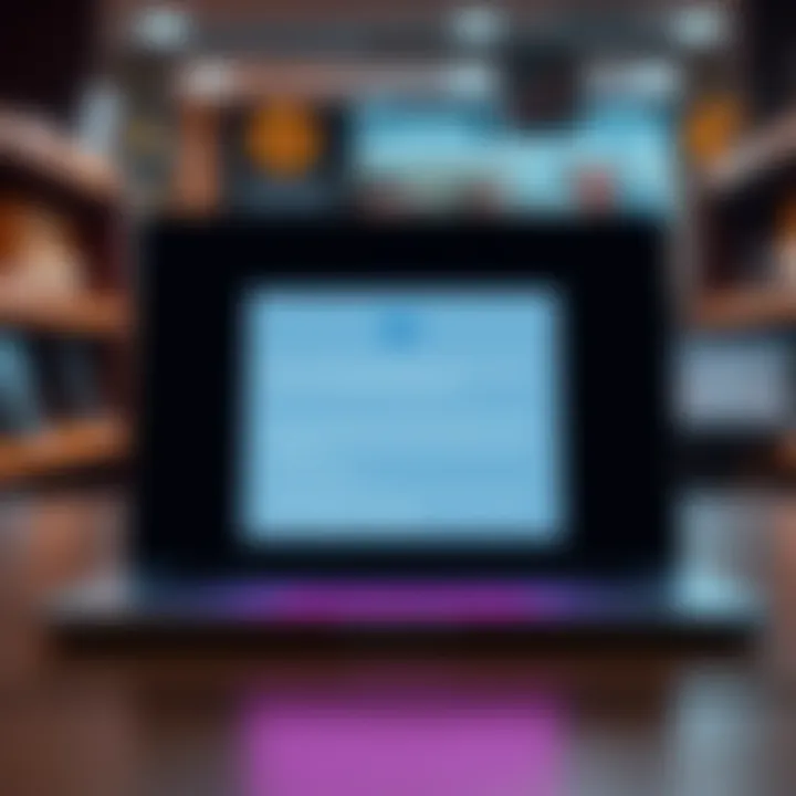 A laptop screen displaying an email alert about account security, highlighting potential phishing attempts.
