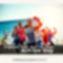 A group of people enjoying various fitness activities outdoors, showcasing an active lifestyle