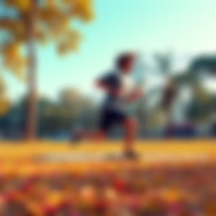 A person running in a park, capturing their active lifestyle for a contest.