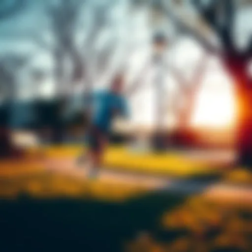 A person running in a park, capturing their active lifestyle for a contest.