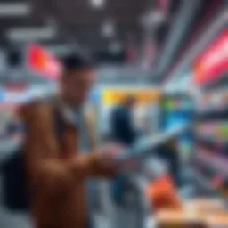 Customer making a payment with ADA cryptocurrency at a SPAR store in Switzerland