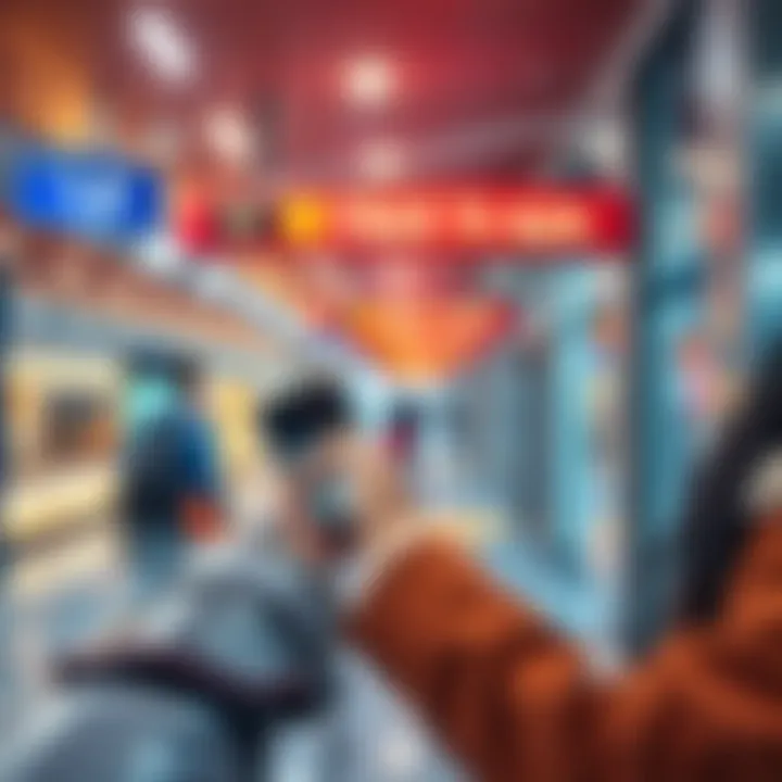 A person adding a Dragonpass QR code to their Apple Wallet on a smartphone while at an airport