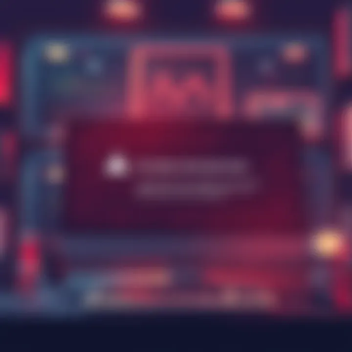 Illustration showing a computer screen with a warning message about a cybersecurity breach at Adobe University.