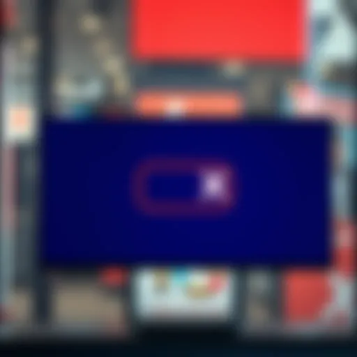 A digital advertisement on a screen showing the absence of a close button, highlighting a new trend in advertising.