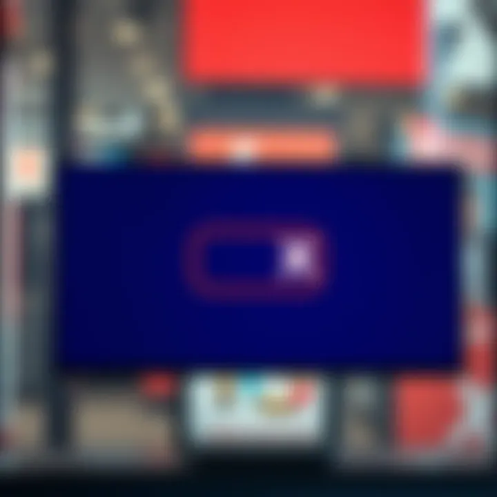 Advertisement with missing close button A digital advertisement on a screen showing the absence of a close button, highlighting a new trend in advertising.