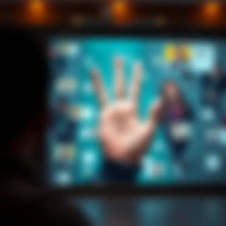 Controversial AE Advertisement A provocative AE advertisement showing a hand gesture that offends viewers, with social media reactions visible in the background.