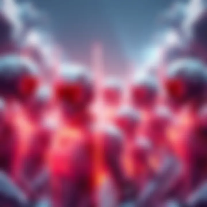 A futuristic depiction of AI agents resembling gladiators, symbolizing control and technology in modern workplaces.