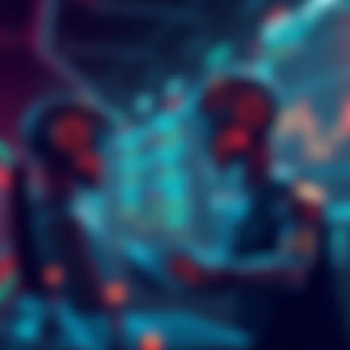 Digital illustration of AI technology assisting traders with crypto analysis and alerts