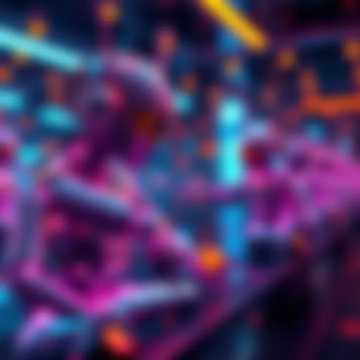 A visual representation of AI agents completing tasks and earning tokens, illustrating the concept of value generation through work