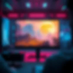 An AI-generated image displayed on a screen, representing how art can influence gameplay in Atlas Earth.