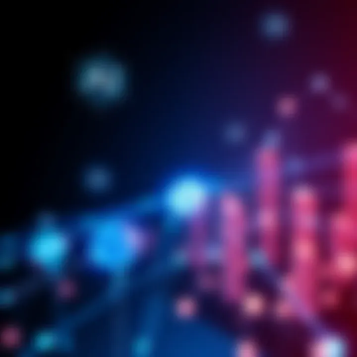 A visual representation showing artificial intelligence and blockchain technology working together, with network lines connecting AI symbols to blockchain icons.