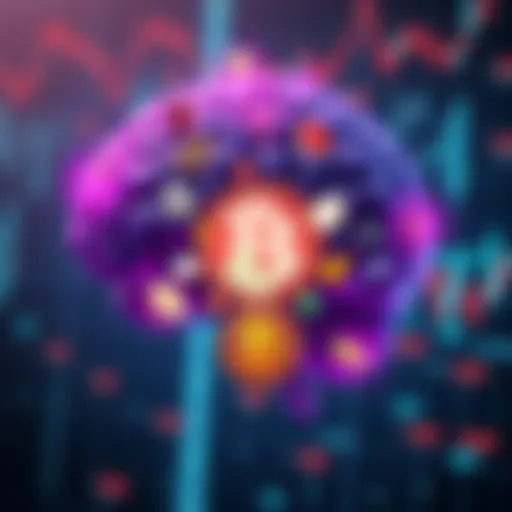 A digital illustration showing an AI brain analyzing cryptocurrency symbols and data charts, depicting challenges in truth verification.