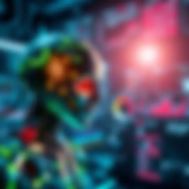 Harnessing AI for Research Efficiency Illustration of AI analyzing data from PDF files with a futuristic interface