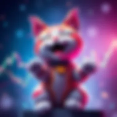 Ai Roaring Kitty excitedly promoting the HOGE cryptocurrency during the Coinbase squeeze, surrounded by market charts