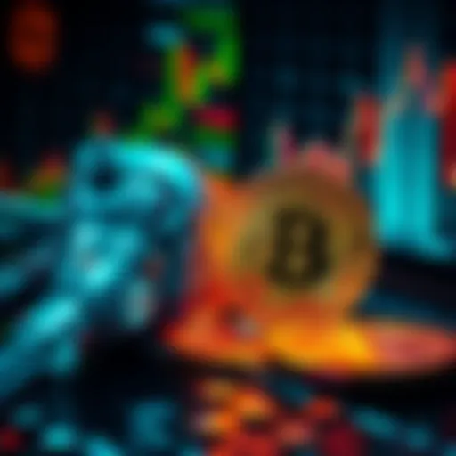 A comparison of rising AI stocks and declining Bitcoin values, illustrating the shift in investments due to IPOs.