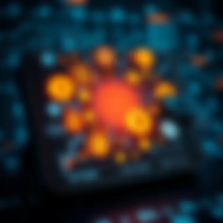 A digital wallet interface displaying various cryptocurrency symbols being managed by AI technology.