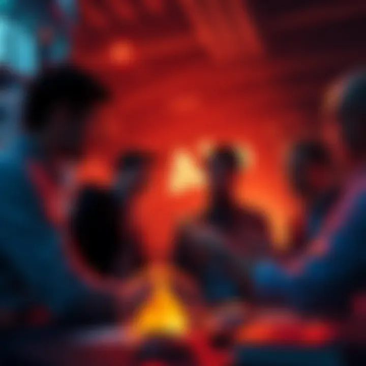Group of people discussing Akedo token investment insights