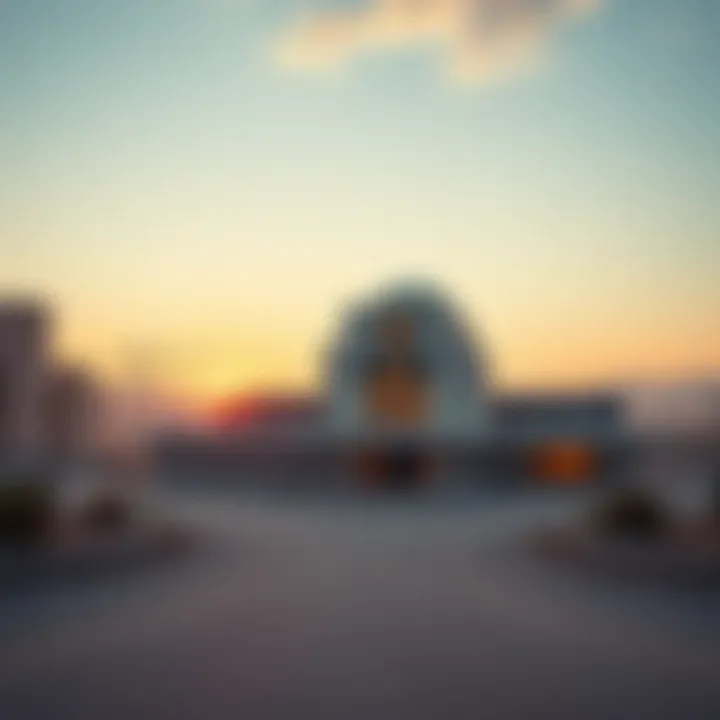 The newly built welcome center for Akon's $6 billion crypto city project, surrounded by empty land and incomplete structures, shows signs of abandonment.