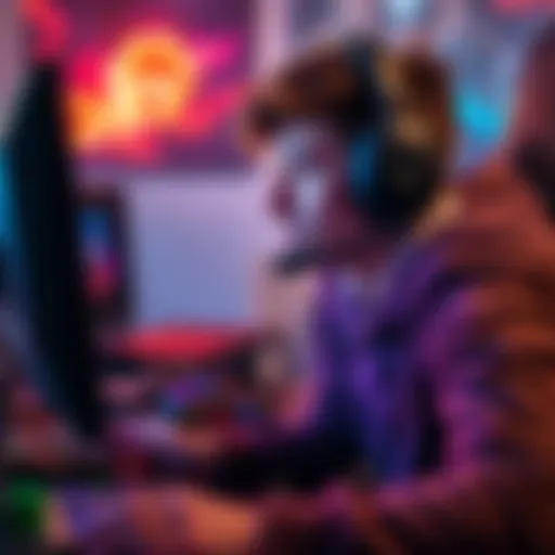 Aleksandar focused on competitive gaming, showcasing his skills in an intense moment during a match.
