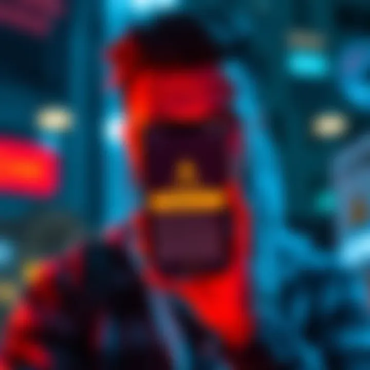 Person looking at a phone with a warning message about a suspicious Coinbase withdrawal code