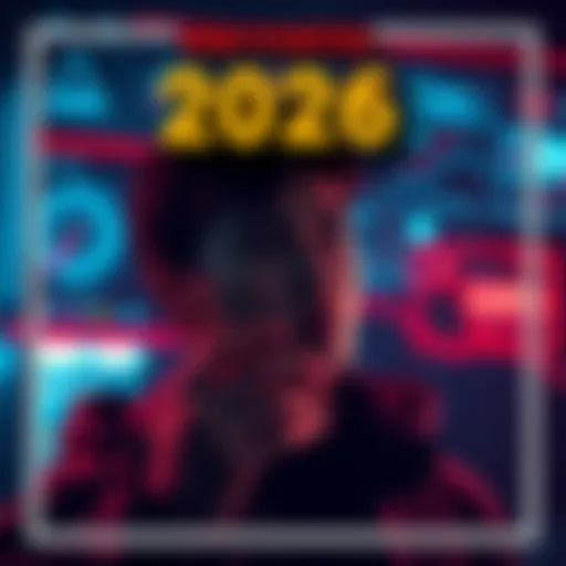 A person looking at a digital screen with alerts and notifications about important issues for 2026, showing urgency and readiness.