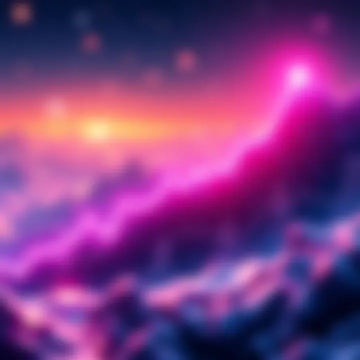 Graph showing ALGO price rising past 0.12 with a comparison to Hbar