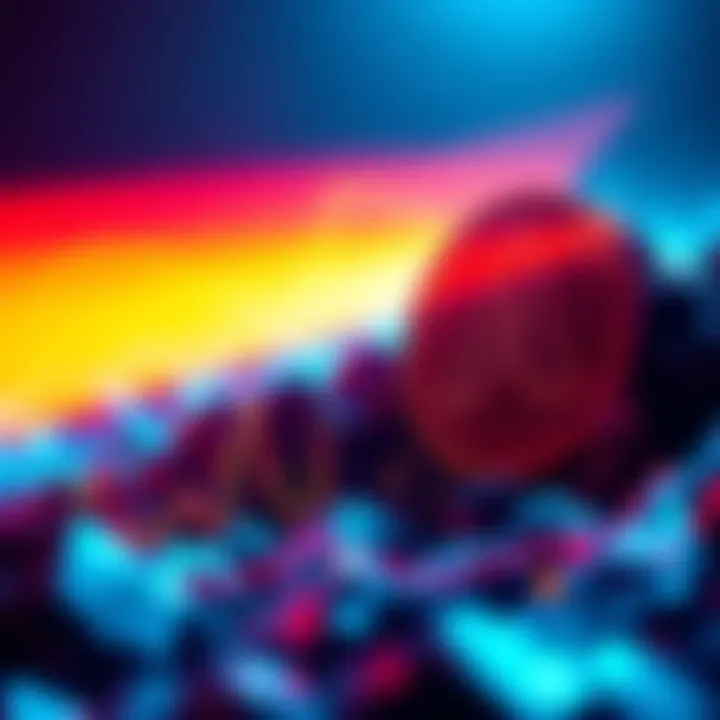 Graph showing Algorand price surge with Google spotlight effect