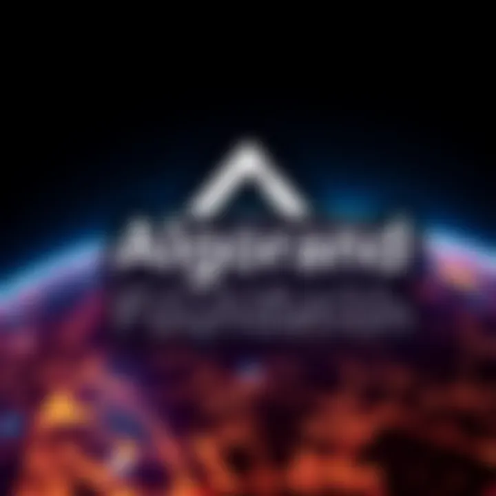 Illustration of the Algorand Foundation logo with a map of the U.S. and Singapore background to show the move.