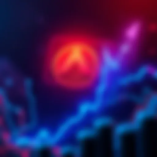 A graphic showing the Algorand cryptocurrency symbol with an upward trending chart, representing its rise in the crypto market today.